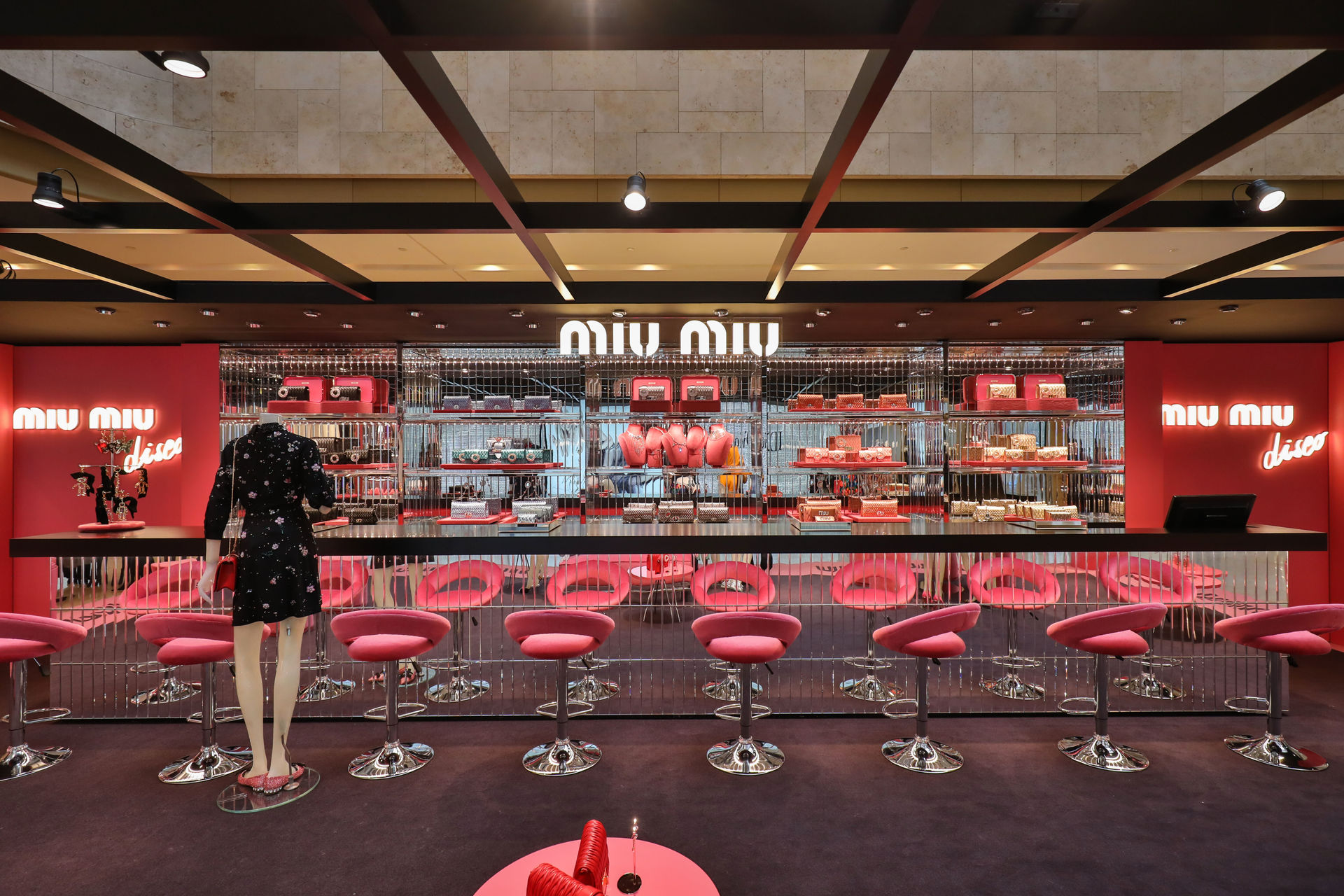 Miu Miu Disco popup store, Hong Kong WindowsWear