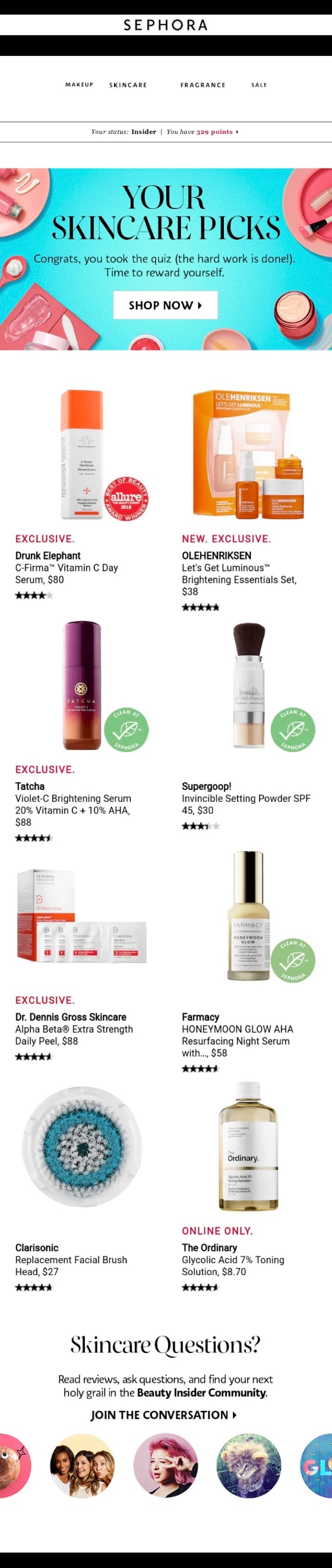 Sephora email nurture flow