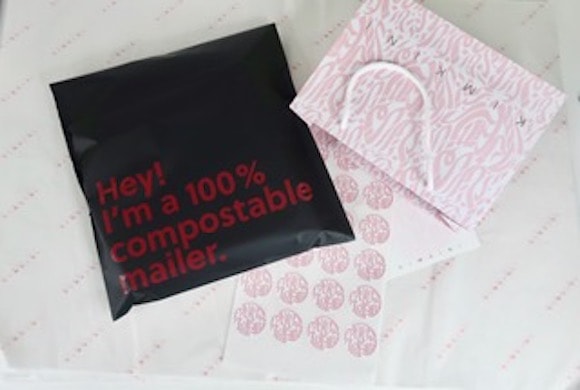 KIMKINI custom tissue paper, custom stickers and compostable mailer