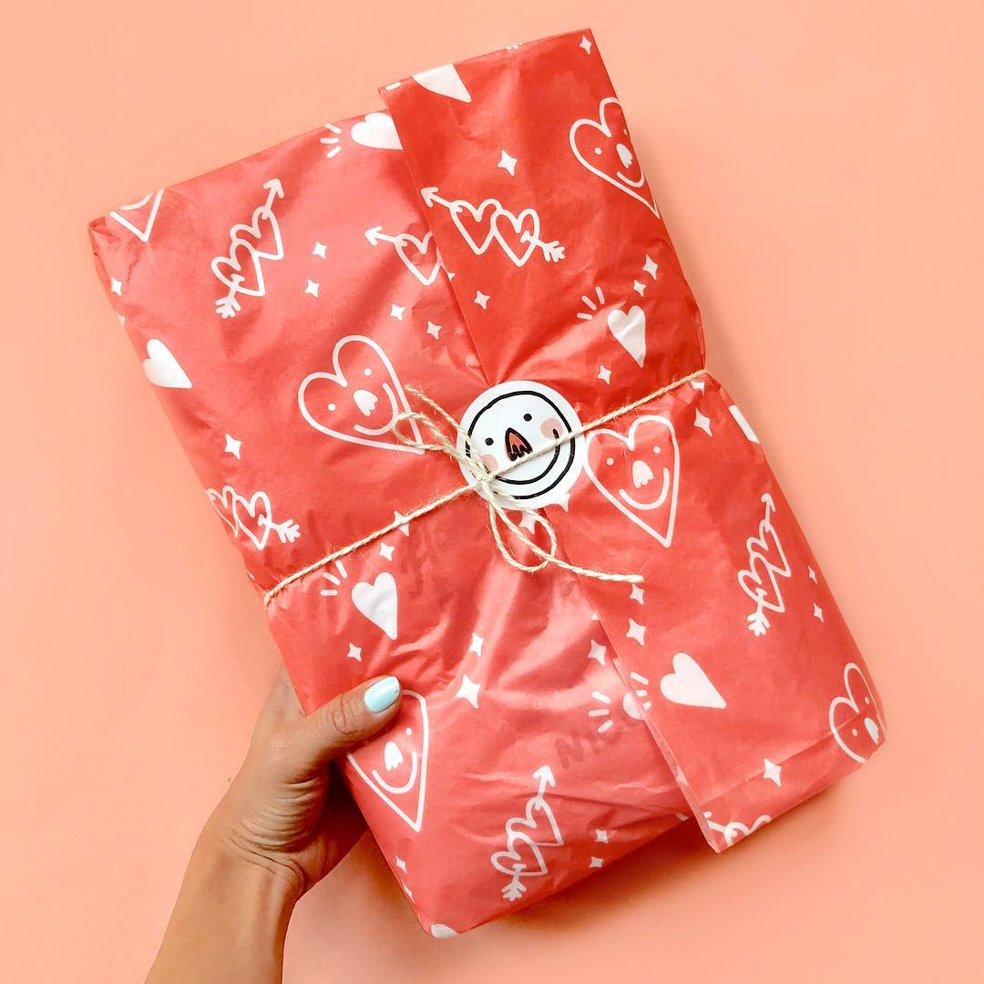 Valentine's day-themed seasonal packaging