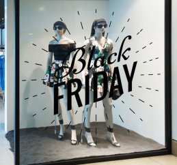 Ideia para vitrine de Black Friday_